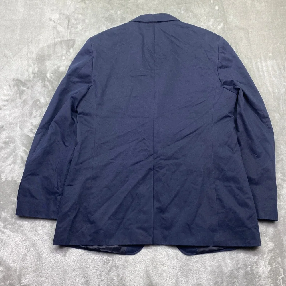 Banana Republic Mens 42R Navy Blue Cotton Blazer Tessuti Sondrio Modern Fit Coat